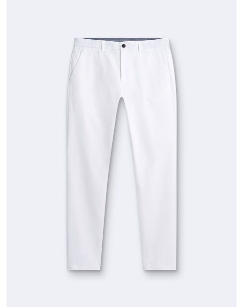 Chino slim en coton uni blanc