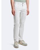 Chino slim en coton uni blanc