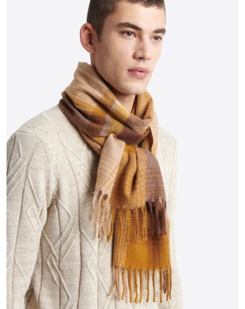 Echarpe à rayures chestnut - 180x30 cm