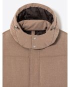 Blouson matelassé à col montant ivoire