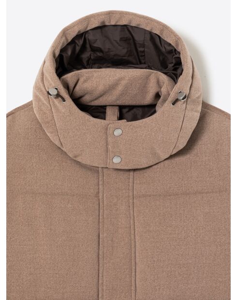 Blouson matelassé à col montant ivoire