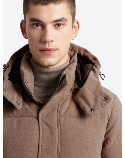 Blouson matelassé à col montant ivoire