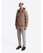 Blouson matelassé à col montant ivoire