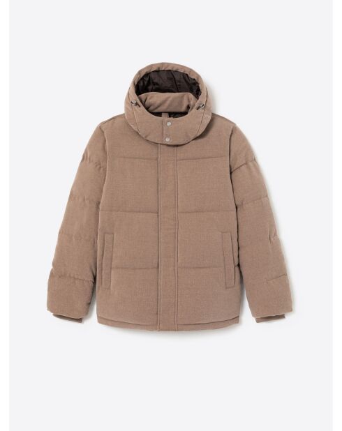 Blouson matelassé à col montant ivoire