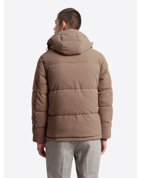 Blouson matelassé à col montant ivoire