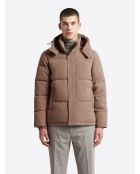 Blouson matelassé à col montant ivoire