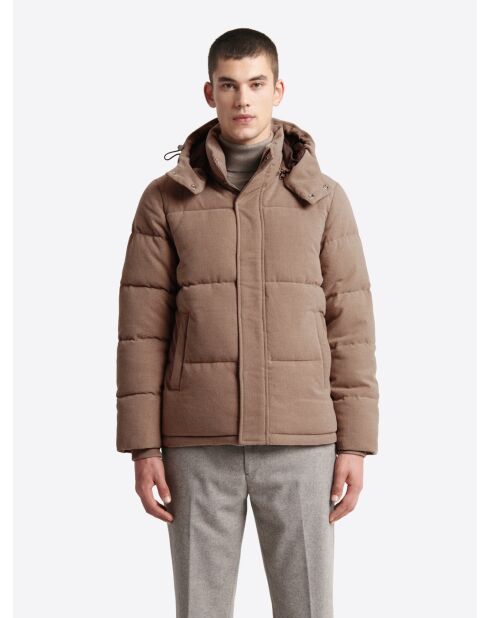 Blouson matelassé à col montant ivoire