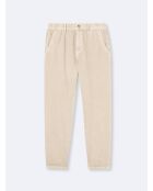 Slack faux-uni 100% coton beige automne