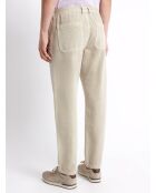 Slack faux-uni 100% coton beige automne