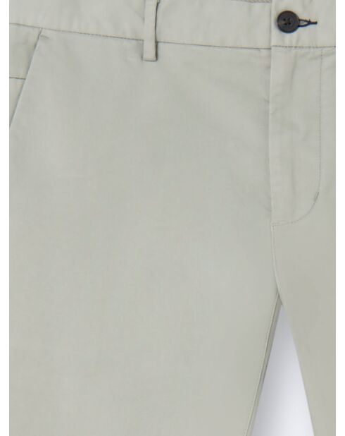 Slack en coton stretch vert doux