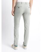 Slack en coton stretch vert doux