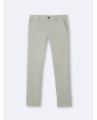 Slack en coton stretch vert doux