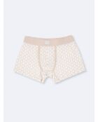 Boxer fantaisie en coton blanc