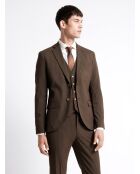 Veste de costume en polyester recyclé marron café