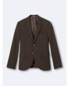 Veste de costume en polyester recyclé marron café