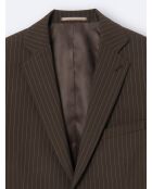 Veste de costume en polyester recyclé marron café