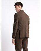 Veste de costume en polyester recyclé marron café