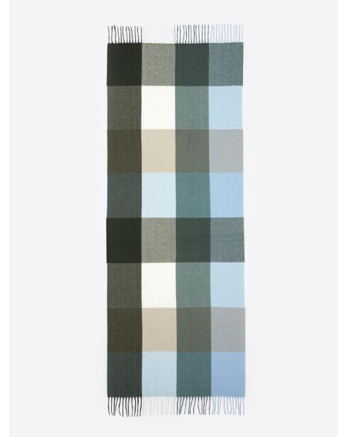 Echarpe à carreaux verte - 180x70 cm