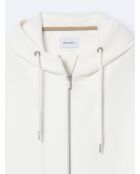 Sweat à capuche en coton blanc neige