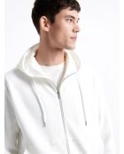 Sweat à capuche en coton blanc neige