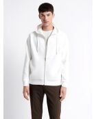 Sweat à capuche en coton blanc neige