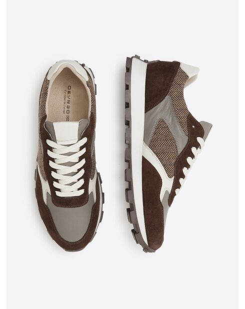 Baskets bi-matière chocolat