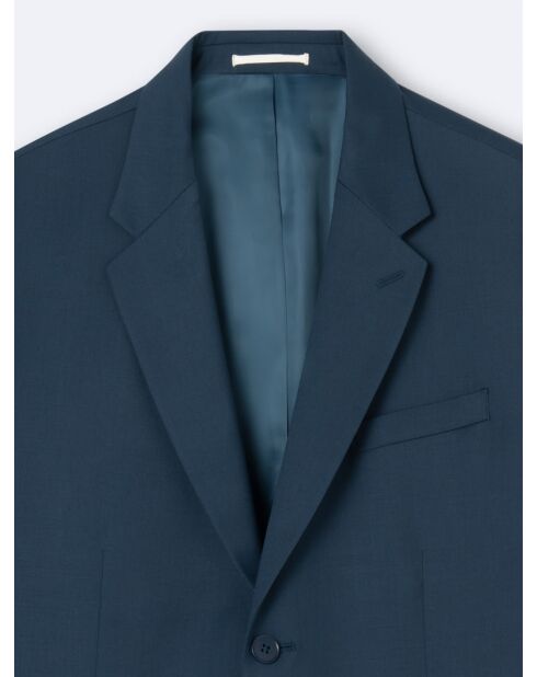 Veste de costume regular en laine bleu outremer