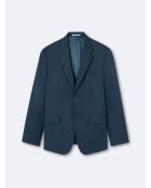 Veste de costume regular en laine bleu outremer