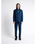 Veste de costume regular en laine bleu outremer