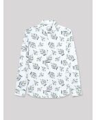 Chemise slim en satin végétale blanche