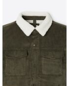 Blouson en velours côtelé 100% coton vert