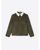 Blouson en velours côtelé 100% coton vert