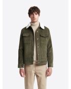 Blouson en velours côtelé 100% coton vert