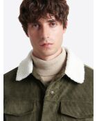 Blouson en velours côtelé 100% coton vert