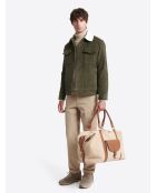 Blouson en velours côtelé 100% coton vert