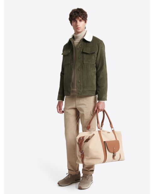 Blouson en velours côtelé 100% coton vert