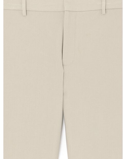 Slack taille élastiquée beige doux