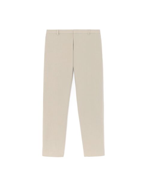 Slack taille élastiquée beige doux