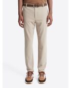 Slack taille élastiquée beige doux