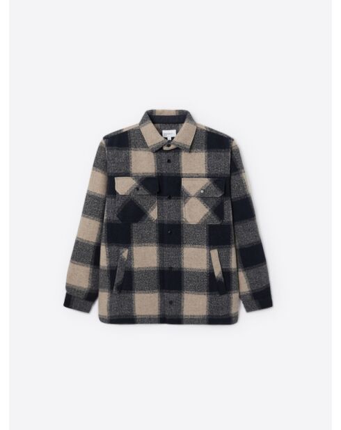 Surchemise à carreaux regular bleu marine