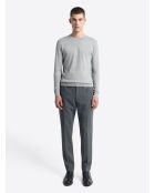 Slack chiné contenant de la viscose gris chiné moyen