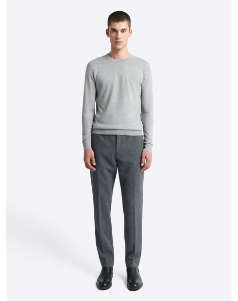 Slack chiné contenant de la viscose gris chiné moyen