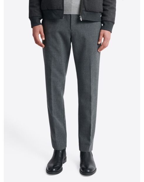 Slack chiné contenant de la viscose gris chiné moyen