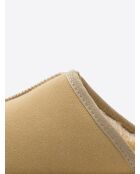 Chaussons d'intérieur fourrés beige officier