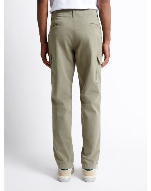 Slack en coton mélangé esprit cargo kaki