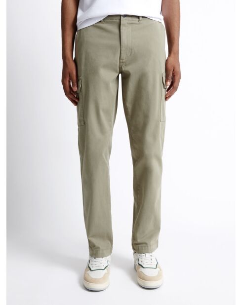 Slack en coton mélangé esprit cargo kaki