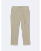 Slack en coton mélangé esprit cargo kaki