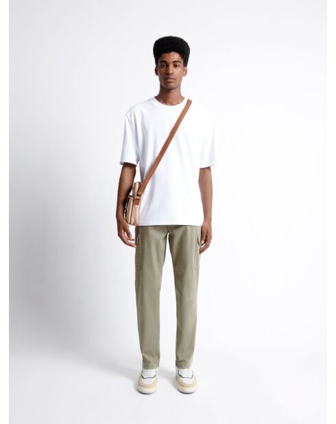 Slack en coton mélangé esprit cargo kaki