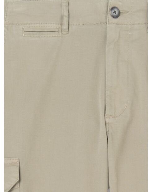 Slack en coton mélangé esprit cargo kaki