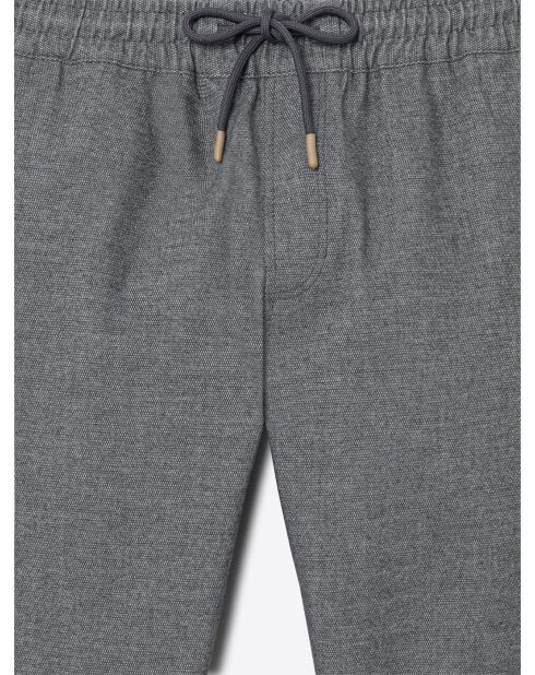 Slack chiné taille élastique gris chiné clair